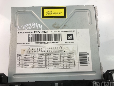 Saab 12779269 9-3 (YS3F) 2005 Radio CD