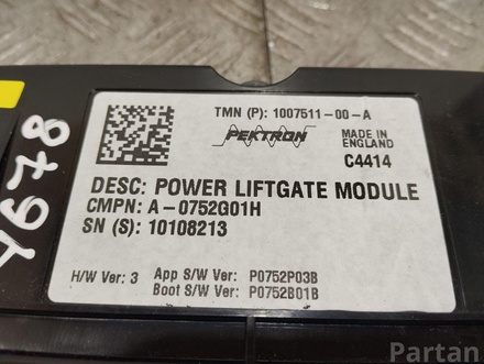 Tesla A0752G01H, 10108213, P0752P03B, P0752B01B MODEL S 2013 Steuergerät für Heckklappe