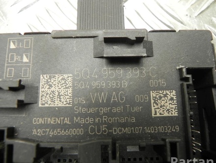 Seat 5Q4 959 393 C, 5Q4 959 393 B / 5Q4959393C, 5Q4959393B LEON (5F1) 2013 Unidad de control de puertas Right Rear Left Rear Left Front Right Front