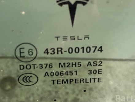 Tesla 43R001074, DOT376M2H5AS2 MODEL S 2013 Szyba drzwi z przodu z lewej