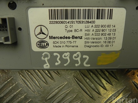 Mercedes-Benz A 222 900 60 14 / A2229006014 GLC (X253) 2017 Unidad de control de carrocería BCM FEM SAM BSI