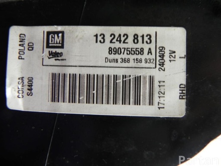 Vauxhall 13 242 813, 89075558 A, 368 158 932 / 13242813, 89075558A, 368158932 CORSAVAN Mk III (D) 2011 Piloto posterior